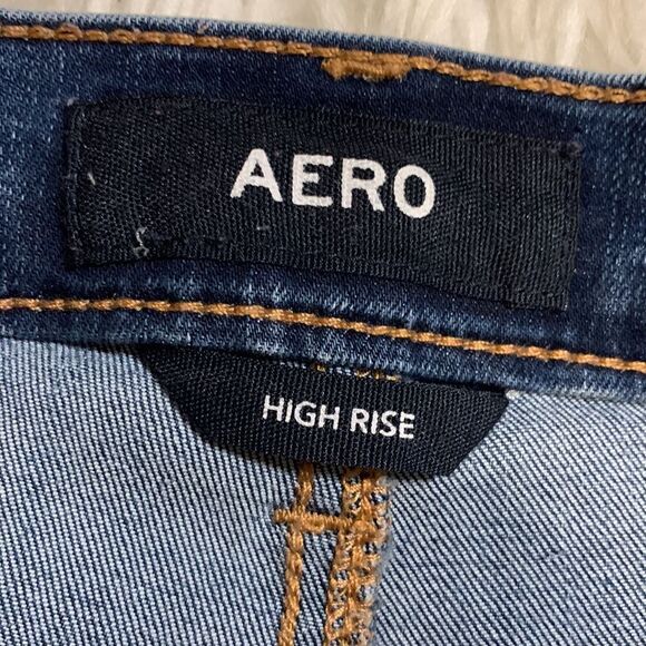 AéRopostale size 6 high rise distressed skinny denim jeans - Picture 4 of 8